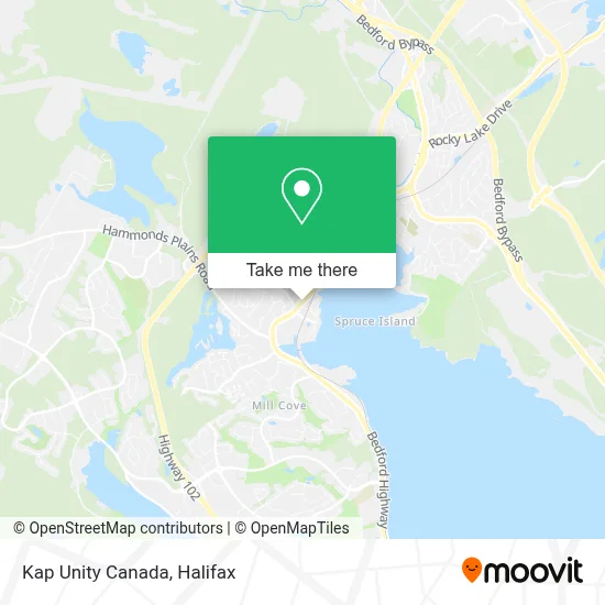 Kap Unity Canada map
