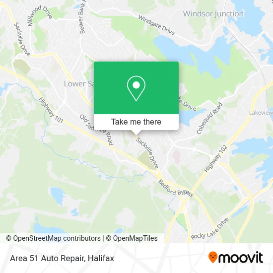 Area 51 Auto Repair map