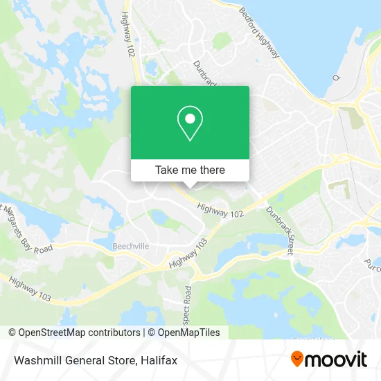 Washmill General Store map
