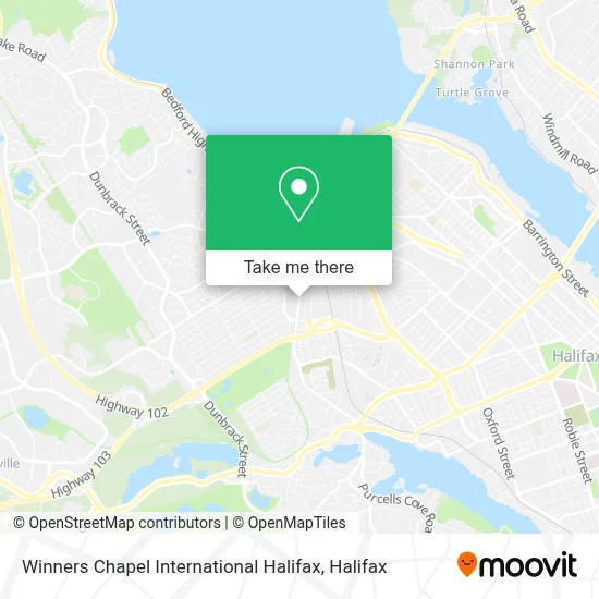 Winners Chapel International Halifax map