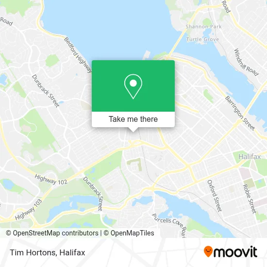 Tim Hortons map
