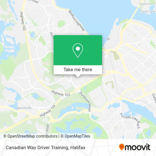 Canadian Way Driver Training map