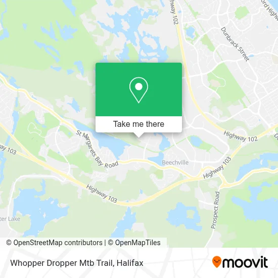 Whopper Dropper Mtb Trail map