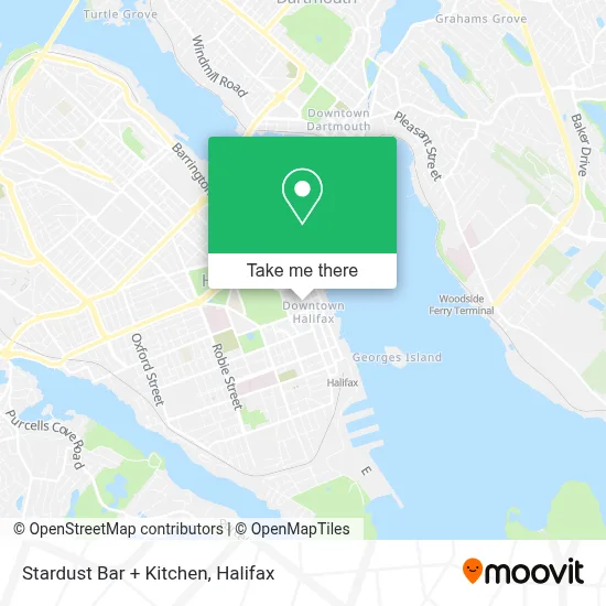 Stardust Bar + Kitchen map