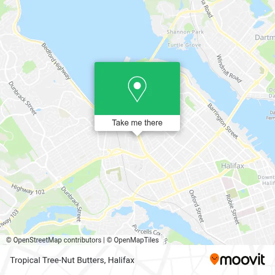 Tropical Tree-Nut Butters map
