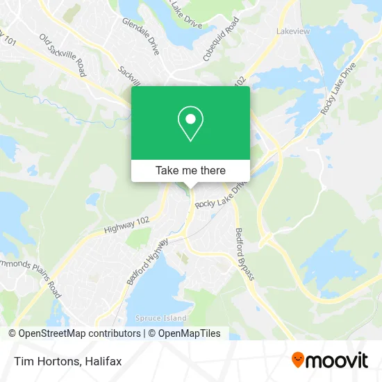 Tim Hortons map