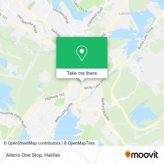 Allen's One Stop map