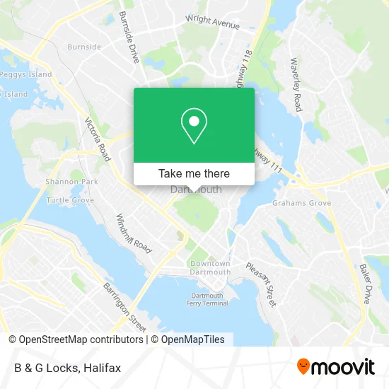 B & G Locks map