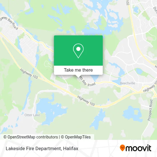 Lakeside Fire Department map