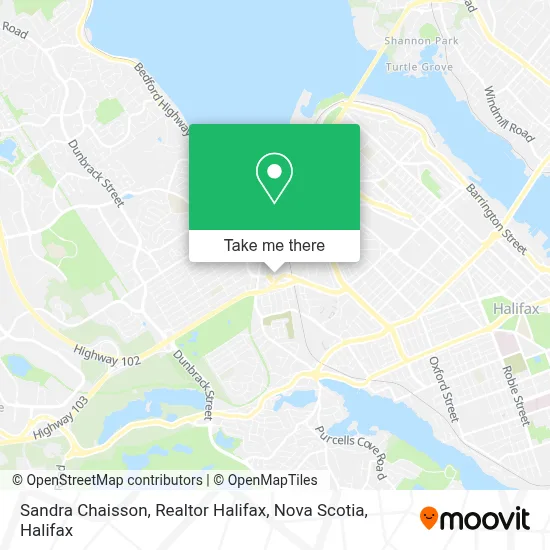Sandra Chaisson, Realtor Halifax, Nova Scotia map