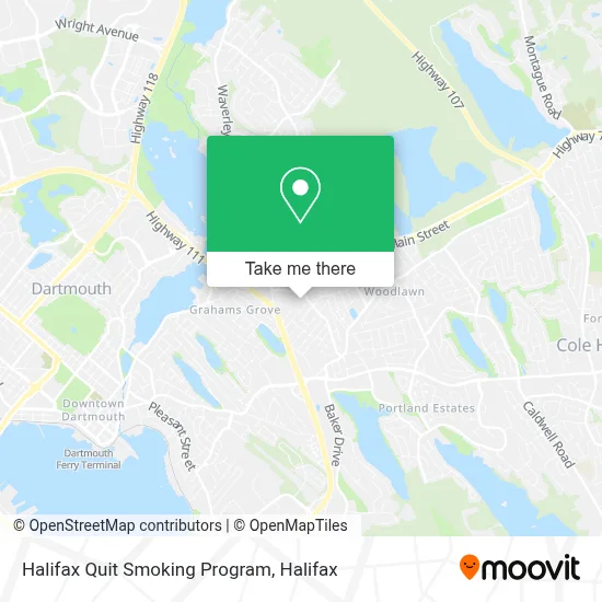 Halifax Quit Smoking Program map