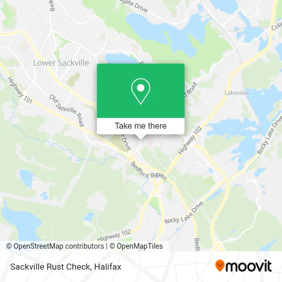 Sackville Rust Check map