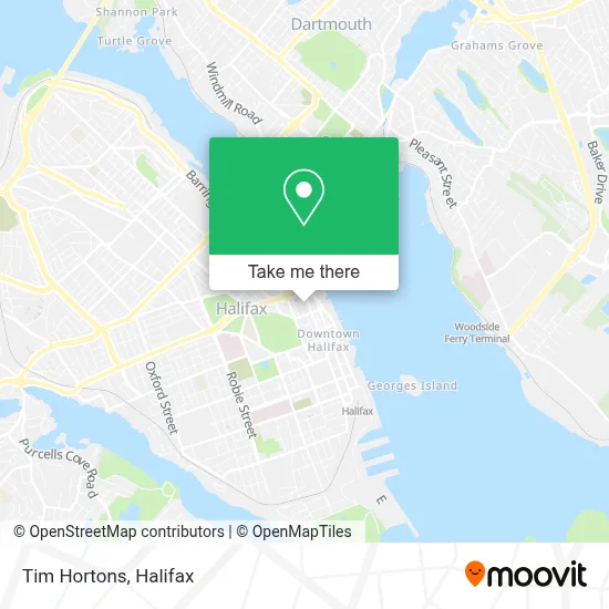 Tim Hortons map