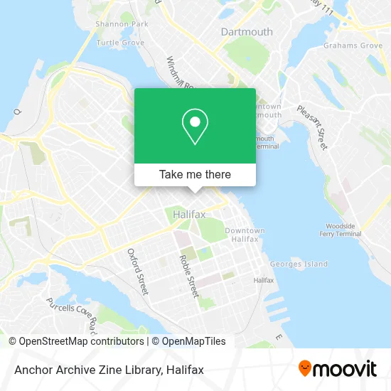 Anchor Archive Zine Library map