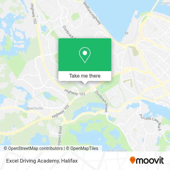 Excel Driving Academy map