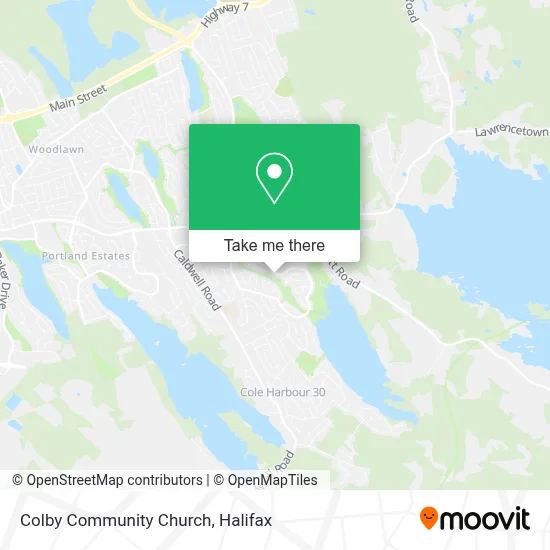 Colby Community Church map