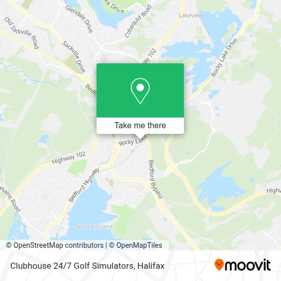 Clubhouse 24/7 Golf Simulators map