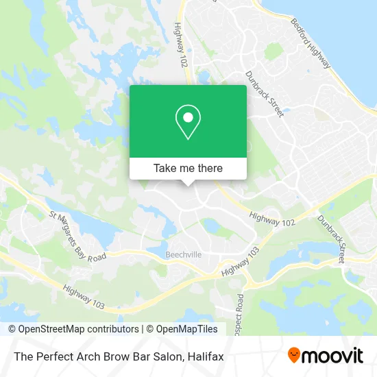 The Perfect Arch Brow Bar Salon map