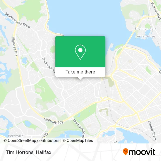 Tim Hortons map