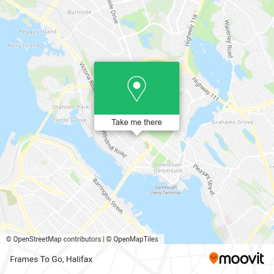 Frames To Go map