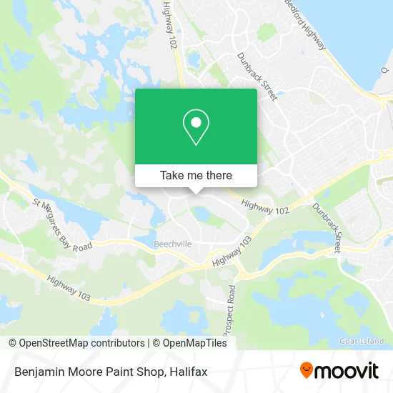 Benjamin Moore Paint Shop map