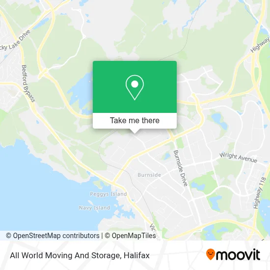 All World Moving And Storage map