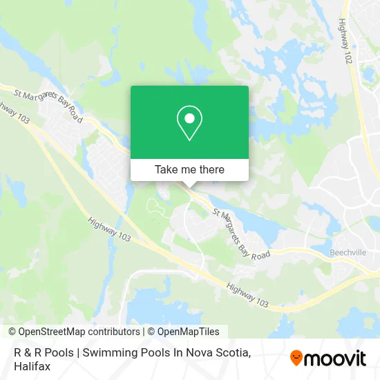 R & R Pools | Swimming Pools In Nova Scotia map