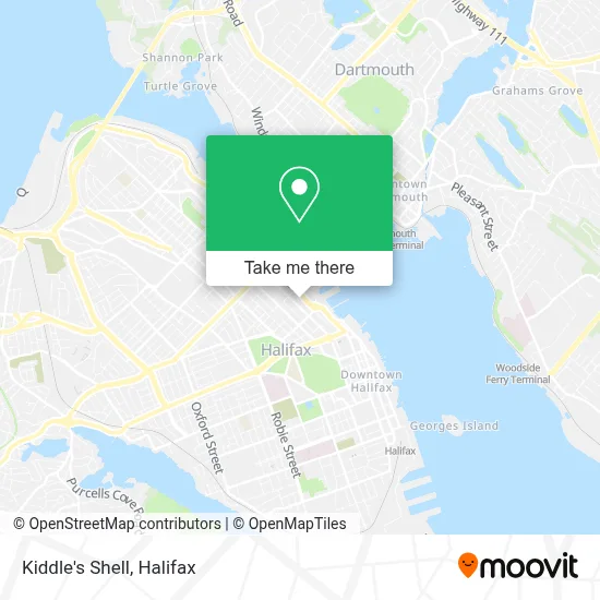 Kiddle's Shell map