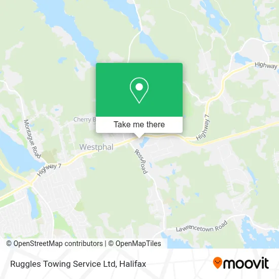 Ruggles Towing Service Ltd map