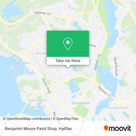 Benjamin Moore Paint Shop map