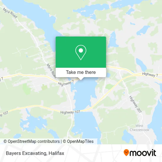 Bayers Excavating map