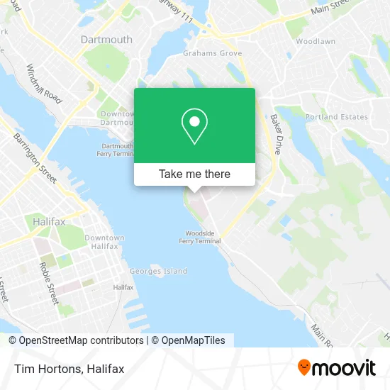 Tim Hortons map