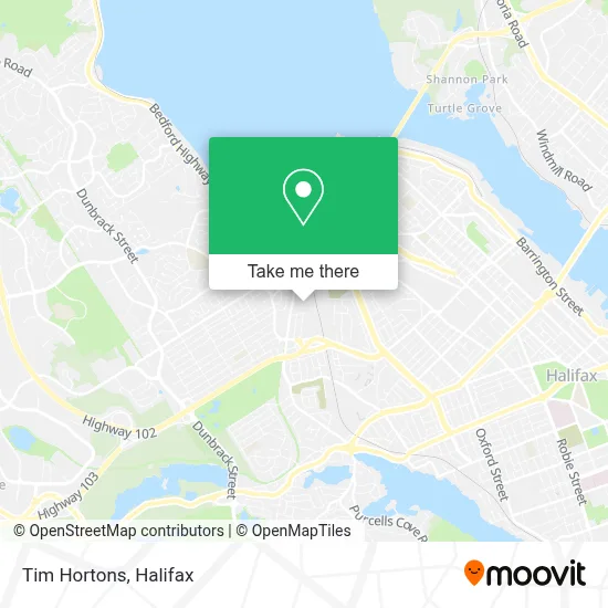 Tim Hortons map