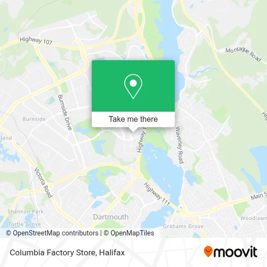 Columbia Factory Store map