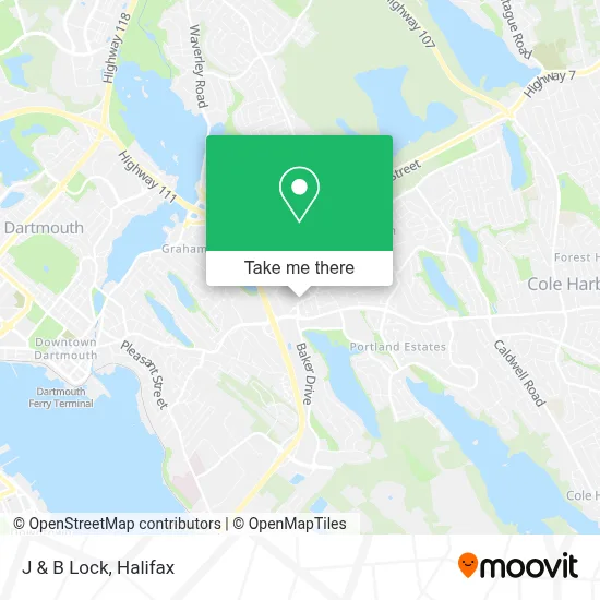 J & B Lock map
