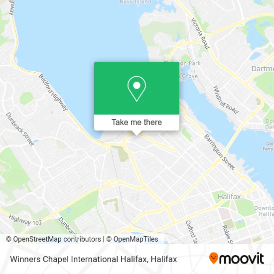 Winners Chapel International Halifax map