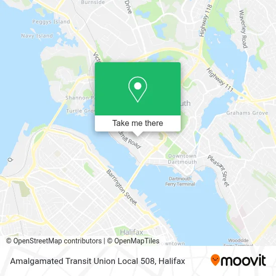 Amalgamated Transit Union Local 508 map