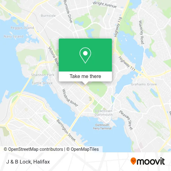 J & B Lock map
