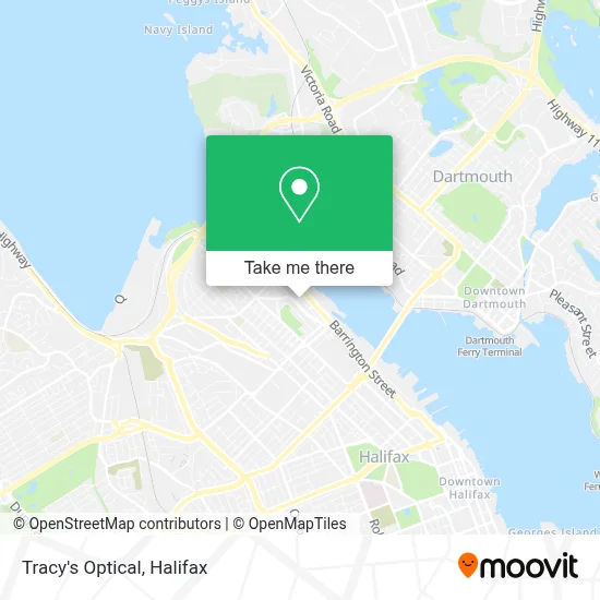 Tracy's Optical map
