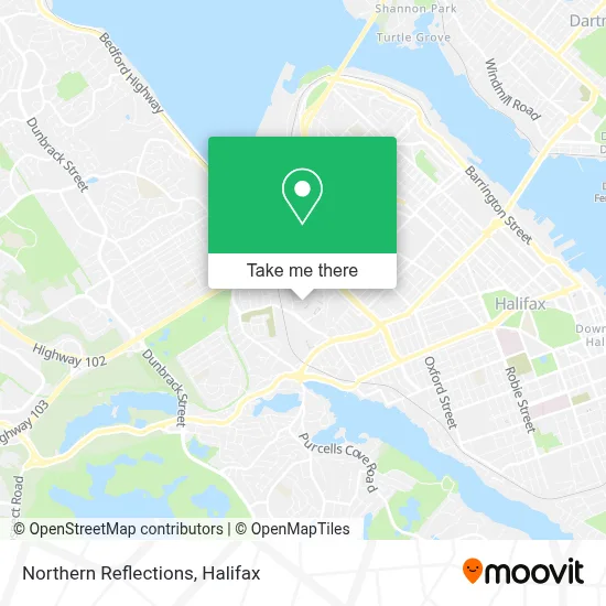 Northern Reflections map