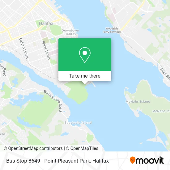 Bus Stop 8649 - Point Pleasant Park map