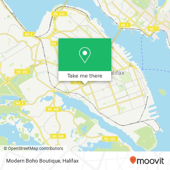 Modern Boho Boutique, Quinpool Rd Halifax, NS B3L 1B2 map