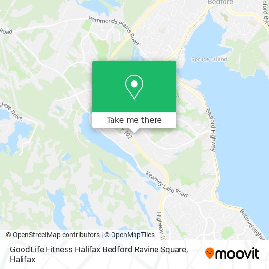 GoodLife Fitness Halifax Bedford Ravine Square map
