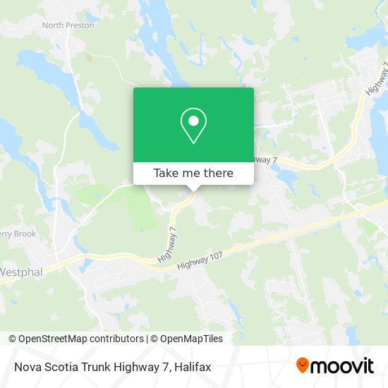 Nova Scotia Trunk Highway 7 map