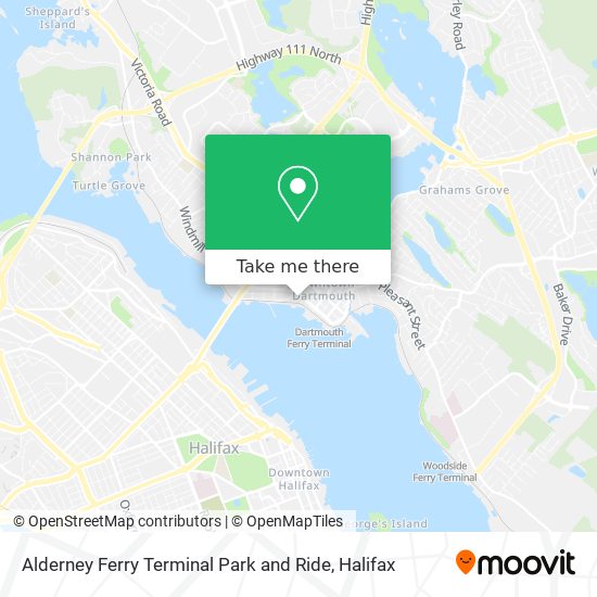 Alderney Ferry Terminal Park and Ride map
