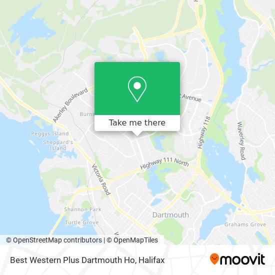 Best Western Plus Dartmouth Ho map