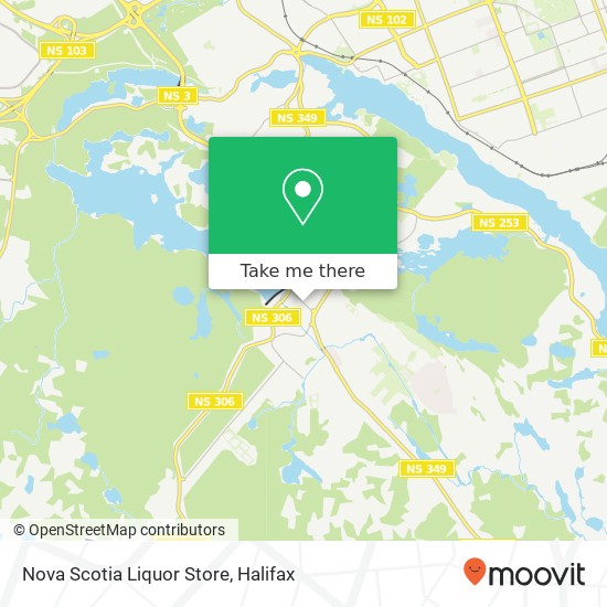 Nova Scotia Liquor Store map