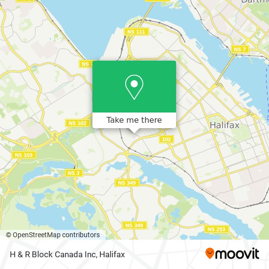 H & R Block Canada Inc map