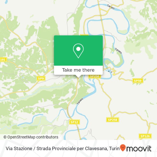 Via Stazione / Strada Provinciale per Clavesana map