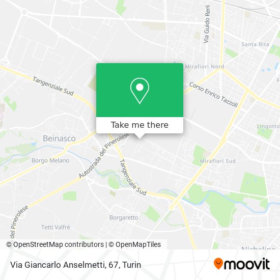 Via Giancarlo Anselmetti, 67 map